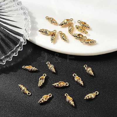 SHEGRACE Brass Shell Shape Charms XGR0171G-103G-1