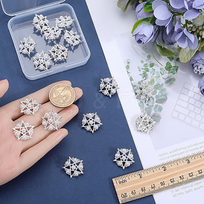 16Pcs Alloy Rhinestone Shank Buttons BUTT-GF0003-69-1