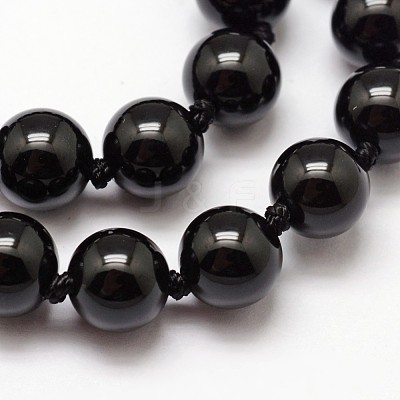 Natural Black Onyx Beads Strands X-G-O153-01-6mm-1