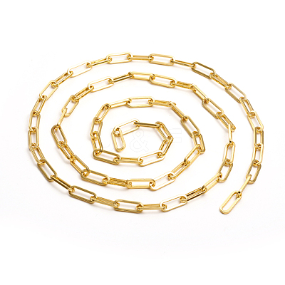 Brass Paperclip Chains CHC-L044-01A-G-1