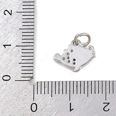 Brass Micro Pave Cubic Zirconia Pendants KK-A269-04A-P-1