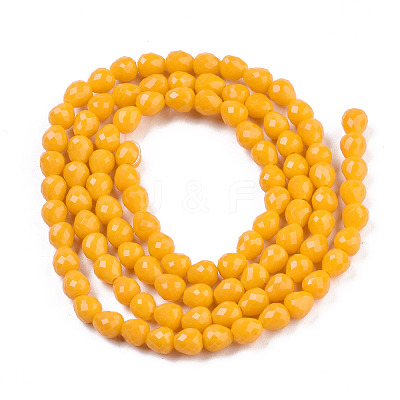 Opaque Solid Color Glass Beads Strands GLAA-N045-002-A05-1