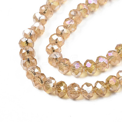 Electroplate Glass Beads Strands EGLA-A034-T4mm-B23-1