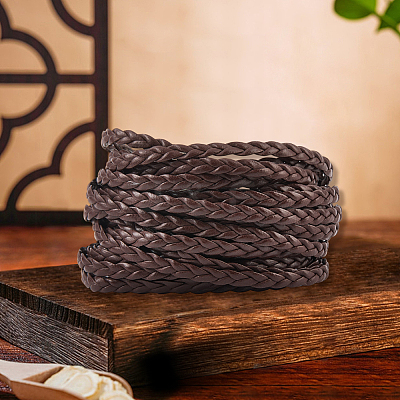 5M 3-Ply PU Leather Braided Cord LC-GF0001-12C-1