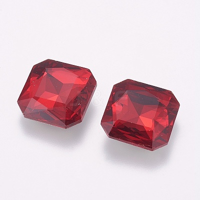Pointed Back K9 Glass Rhinestone Cabochons RGLA-F048-M-1
