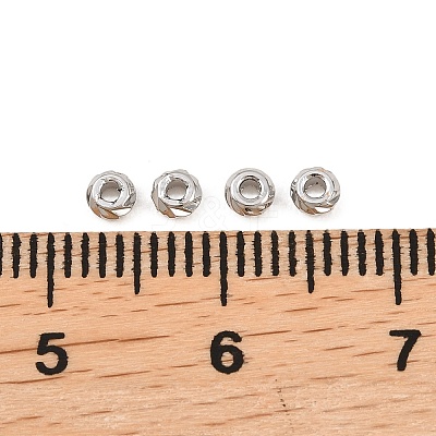 Corrugated Column Brass Beads KK-Z146-05P-01-1