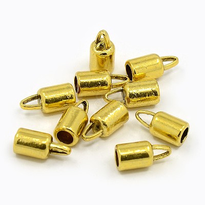 Tibetan Style Alloy Cord Ends LS-TIBEP-LF9369YKG-AG-FF-1
