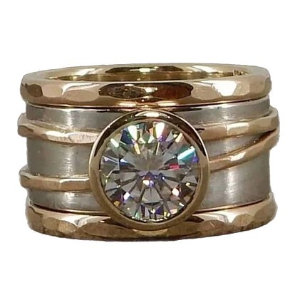 Zinc Alloy with Clear Cubic Zirconia Finger Rings for Men FS-WGA03B7-04-1