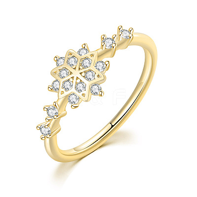 Brass Micro Pave Clear Cubic Zirconia Finger Rings FS-WGF1294-03-1