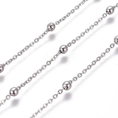 Tarnish Resistant 304 Stainless Steel Cable Chains CHS-E018-08P-1
