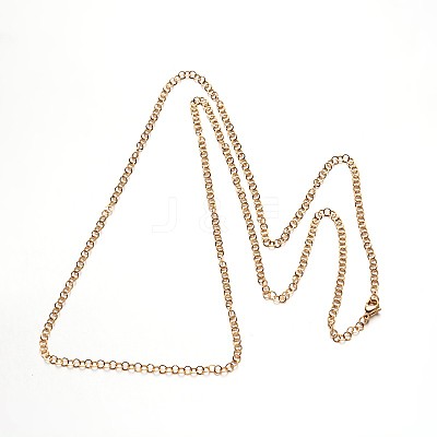 304 Stainless Steel Cable Chain Necklaces NJEW-N0046-02G-1