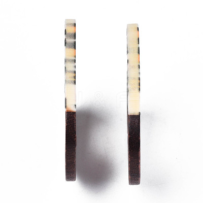 Printed Resin & Wood Pendants RESI-S358-65-1
