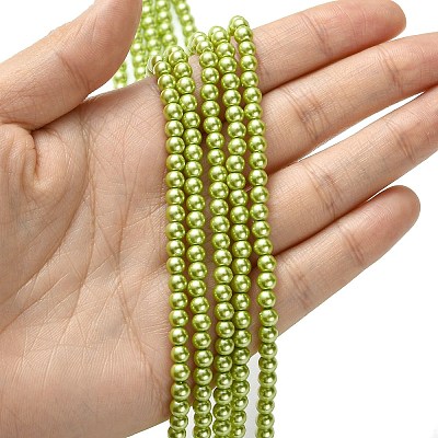Grade A Glass Pearl Beads HY-J001-4mm-HX014-1
