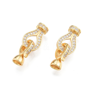 Brass Fold Over Clasps KK-A165-04G-1