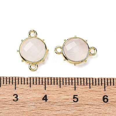 Brass Natural Quartz Crystal Connector Charms KK-Z096-01G-04-1