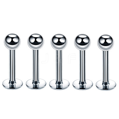 304 Stainless Steel Round Internally Threaded Labrets for Women Men WG9B6EB-03-1