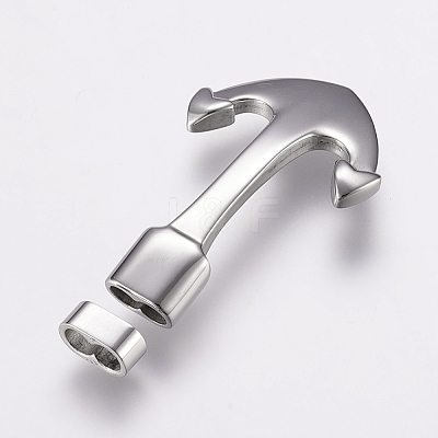 Non-Tarnish 304 Stainless Steel Hook Clasps STAS-E144-134P-1
