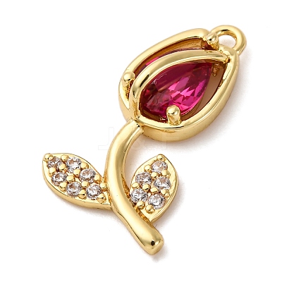 Brass Micro Pave Cubic Zirconia Pendants KK-I276-04G-04A-1