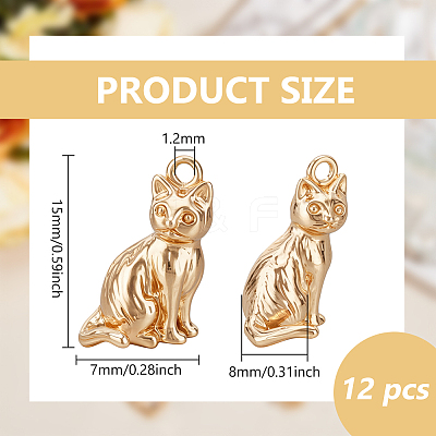 12Pcs Brass Pendants KK-BC0014-93-1