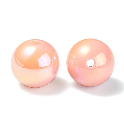 UV Plating Rainbow Iridescent Acrylic Beads PACR-E001-04C-1