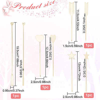 4Pcs 4 Style Nail Art Stirring Rod Tool MRMJ-BC0003-34-1