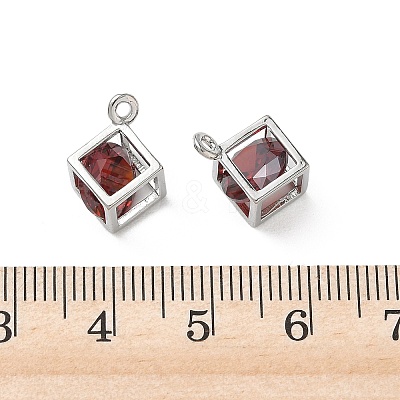 Brass Micro Pave Cubic Zirconia Pendants KK-A299-23P-05-1