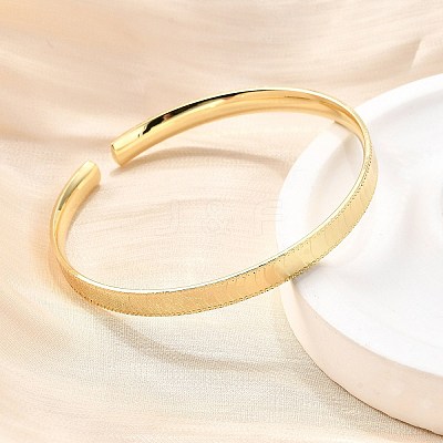 Brass Cuff Bangles for Women BJEW-G742-02G-1