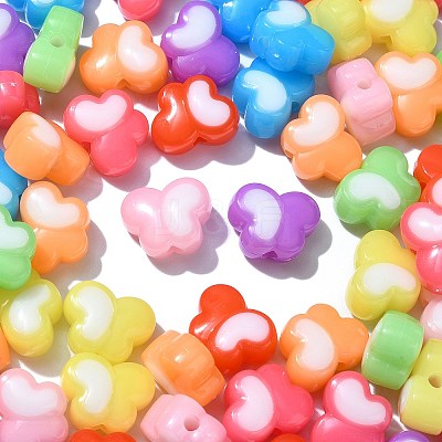 5 Bags Opaque Acrylic Beads OACR-CJ0001-73-1