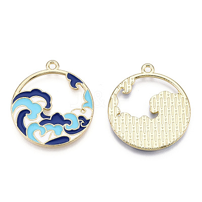 Chinese Style Alloy Enamel Pendants LS-X-ENAM-M043-03G-01-RS-1