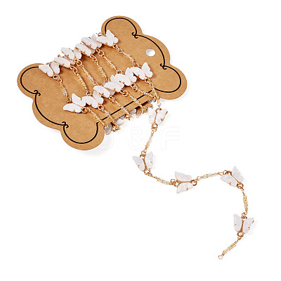1M Handmade Acrylic Butterfly Link Chains CHC-TA0001-24B-1