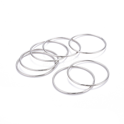 7Pcs 201 Stainless Steel Plain Bangle Sets for Women BJEW-L664-022B-P02-1