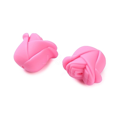 Rose Shape Silicone Beads SIL-S011-02E-1