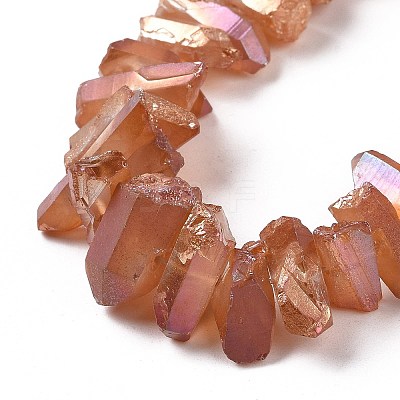Natural Quartz Crystal Points Beads Strands G-K181-B22-1