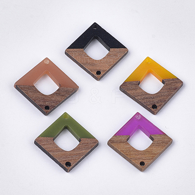 Resin & Walnut Wood Links connectors RESI-S367-15-1