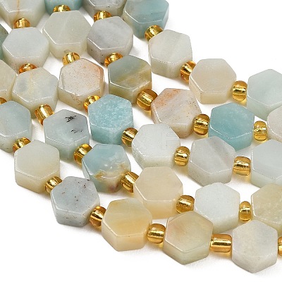 Natural Flower Amazonite Beads Strands G-F833-B09-01-1