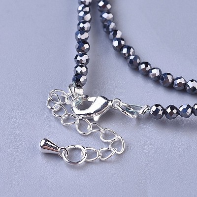 Terahertz Stone Beaded Necklaces NJEW-K114-A-A22-1