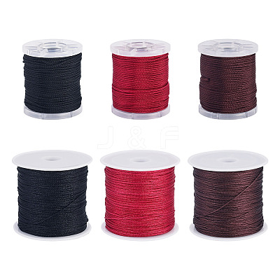 6Rolls 6 Colors Nylon Braided Cord NWIR-TA0001-46D-1