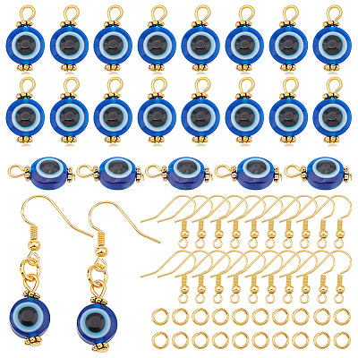 DIY Blue Evil Eye Earring Making Kit DIY-AR0002-85-1