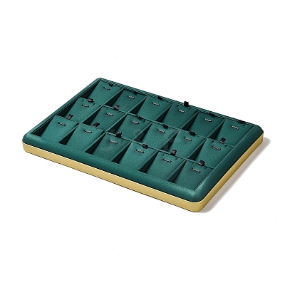 18-Slot PU Leather Pendant Necklace Display Tray Stands VBOX-C003-05A-1