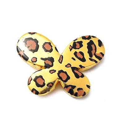 Electroplate & Spay Painted Acrylic Beads OACR-S043-05B-02-1
