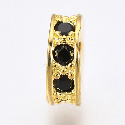 Brass Micro Pave Cubic Zirconia Beads LS-ZIRC-Q013-138G-1
