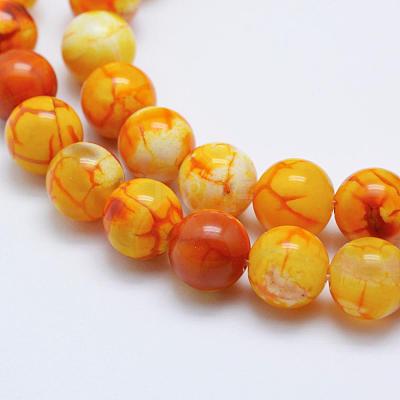 Natural Crackle Agate Beads Strands G-K203-88-8mm-1