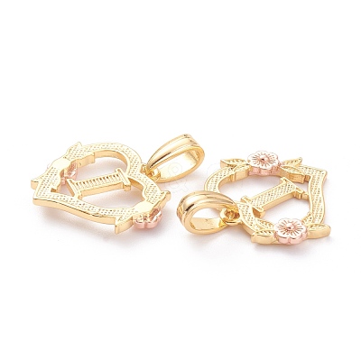 Real 18K Gold Plated Brass  Pendants KK-J042-43G-I-1
