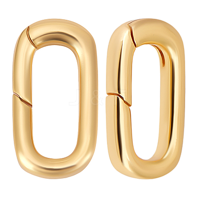 10Pcs Brass Spring Gate Rings KK-BBC0015-57G-02-1