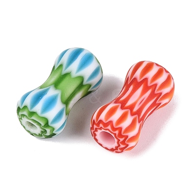 Handmade Millefiori Glass Bone Shape Beads LA-N002-38A-1