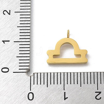 Ion Plating(IP) 304 Stainless Steel Micro Pave Cubic Zirconia Charms STAS-Z107-09G-06-1
