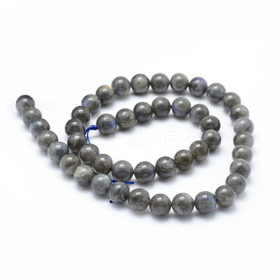 Natural Labradorite Beads Strands G-P326-01-6mm-1