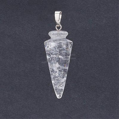 Natural Quartz Crystal Pendants G-P236-01-1