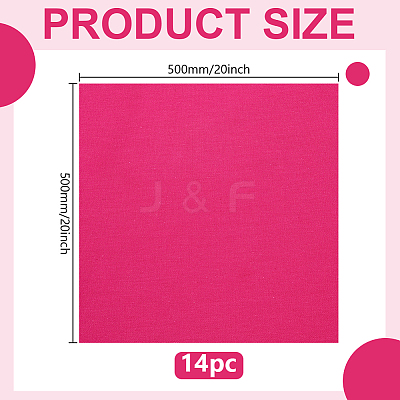 7Pcs Cotton Pure Color Fabric AJEW-WH0481-631A-1
