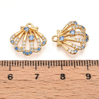 Brass Micro Pave Cubic Zirconia Charms KK-N261-102G-1